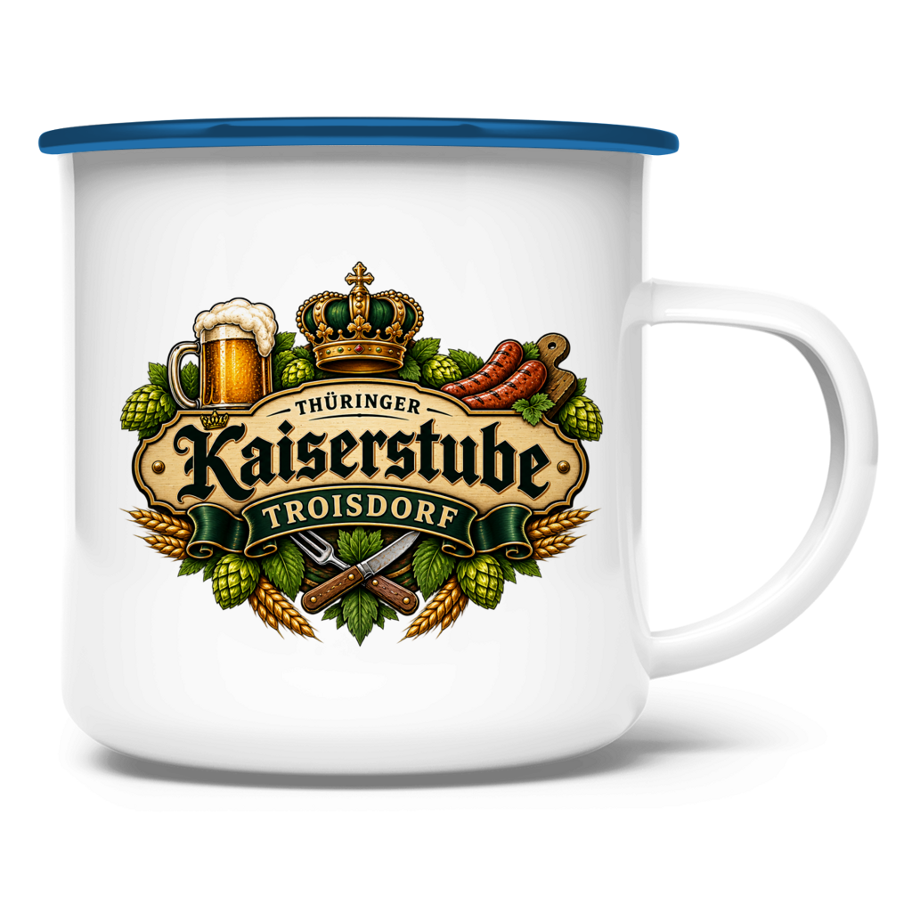 Emaille Tasse Kaiserstube Emblem