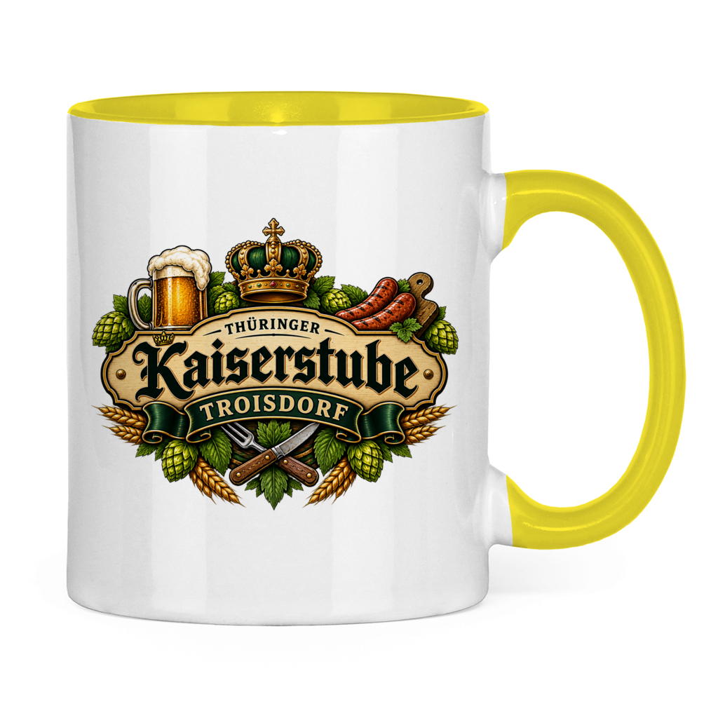 Tasse zweifarbig Kaiserstube Emblem