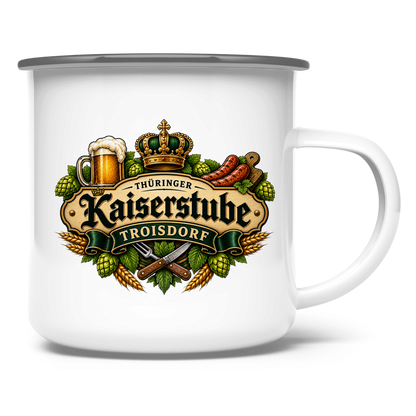 Emaille Tasse Kaiserstube Emblem