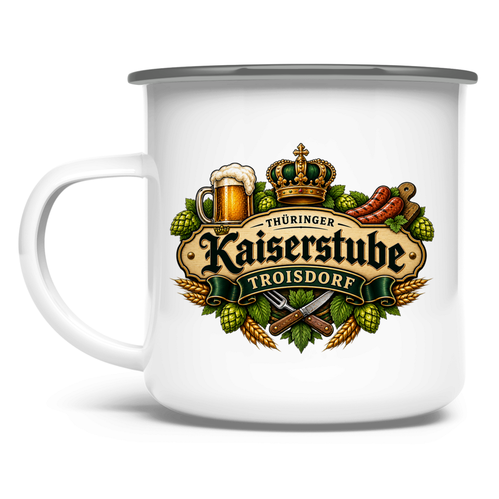 Emaille Tasse Kaiserstube Emblem