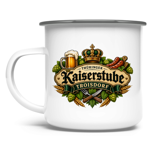 Emaille Tasse Kaiserstube Emblem
