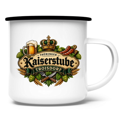 Emaille Tasse Kaiserstube Emblem