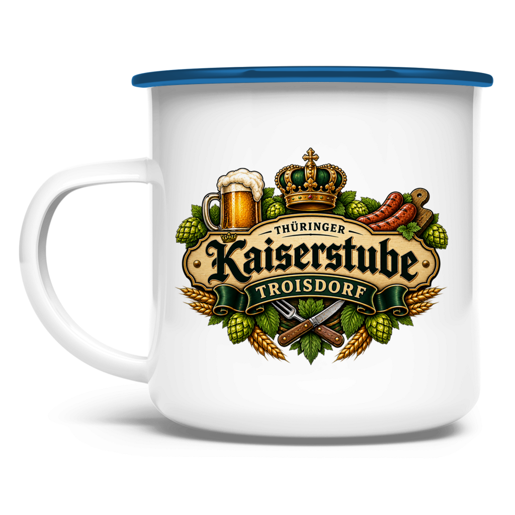 Emaille Tasse Kaiserstube Emblem