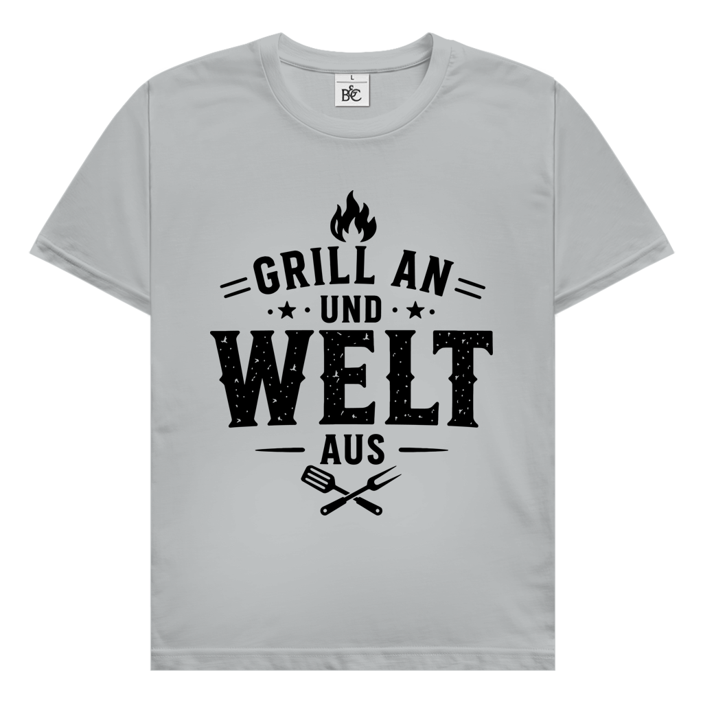 Grill an - Welt aus / Shirt für Minimalisten