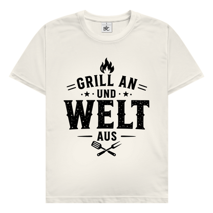 Grill an - Welt aus / Shirt für Minimalisten