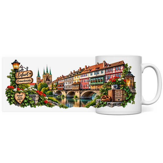 Krämerbrücke / Panorama Tasse