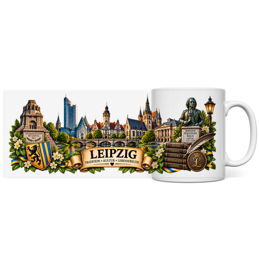 Leipzig / Panorama Tasse
